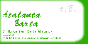 atalanta barta business card